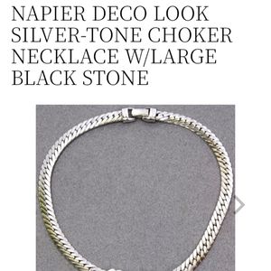 Vintage choker with black stone